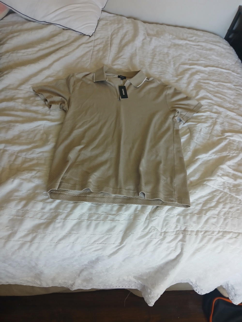 Men's Express Polo Shirt in Light Khaki